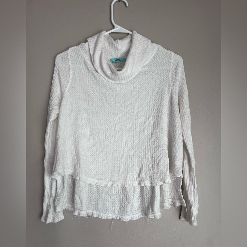 Karlie Cream Cowl Neck Sweater